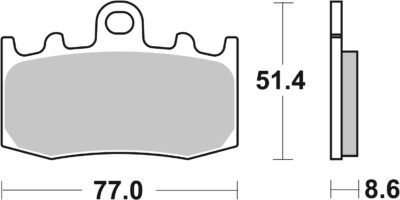 PLAQUETTES 796 (HF) BMW HP2 Megamoto K25HP - SBS