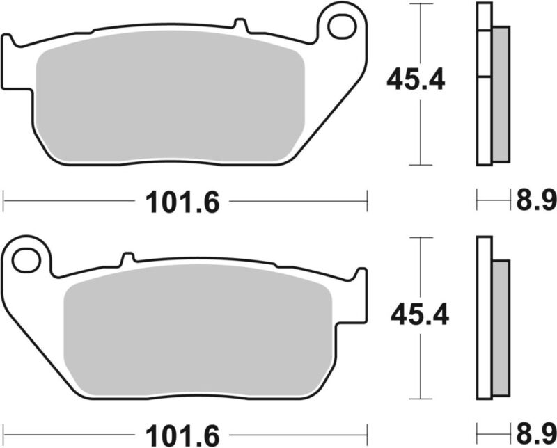 PLAQUETTES 807H-(HS) Harley Davidson XL1200 C Sportster Custom XL2 - SBS