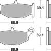PLAQUETTES 833 (HF) Suzuki B-King 1300 K8 JS1CR WVCR - SBS