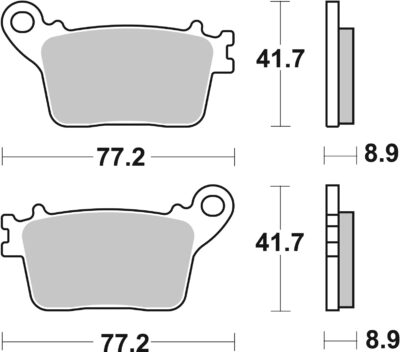 PLAQUETTES 834 (LS) Honda CB600 F Hornet /S 7 PC41 - SBS