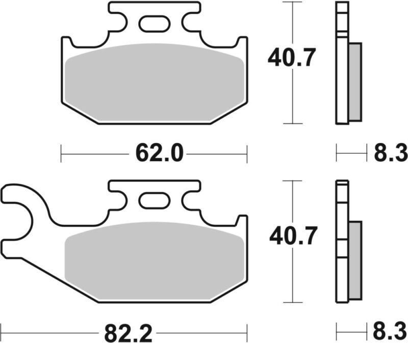PLAQUETTES 836SI Suzuki LT-A 450 King Quad - SBS