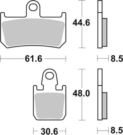 PLAQUETTES 839 (HS) Yamaha MT-01 1700 RP18 - SBS