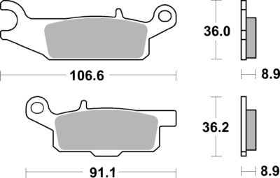 PLAQUETTES 851SI Yamaha YFM700 F Grizzly AM09 - SBS