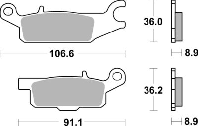 PLAQUETTES 852SI Yamaha YFM700 F Grizzly AM09 - SBS