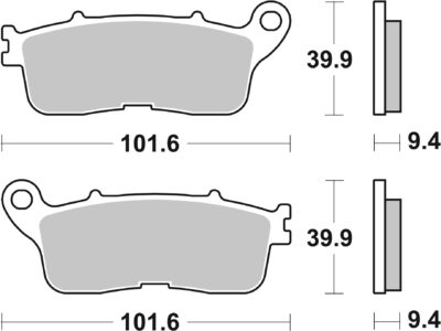 PLAQUETTES 892LS Honda VFR1200 FD ABS DTC SC63C - SBS