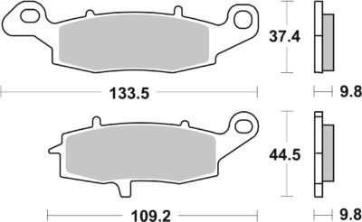 PLAQUETTES 920 (LS) Suzuki C1800 R Intruder K8 JS1CT WVCT - SBS