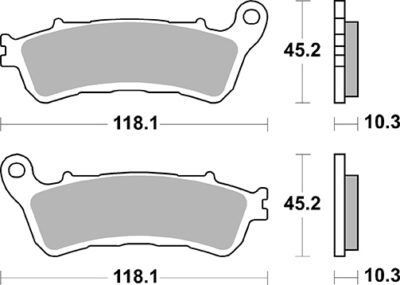 PLAQUETTES 953 (LS) Honda GL1800 Goldwing - SBS