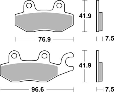 PLAQUETTES 955 (HS) Kawasaki Ninja 400 EX400G - SBS