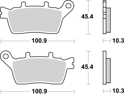 PLAQUETTES 991 (LS) Yamaha Niken - SBS