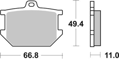 PLAQUETTES DE FREIN 507HF Yamaha RD400 1A3 - SBS