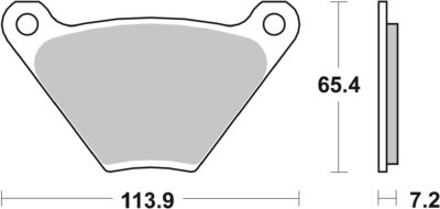 PLAQUETTES DE FREIN 513H.HF Harley Davidson FLH 1200 Electra Glide - SBS