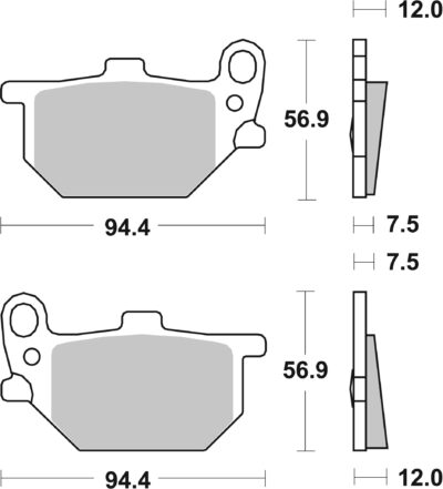 PLAQUETTES DE FREIN 528HF Yamaha RD250 (LC) E 1A2 - SBS