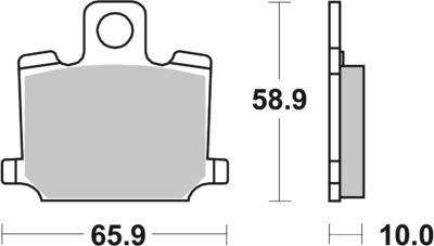 PLAQUETTES DE FREIN 535HF Yamaha RD250 LC 4L1 - SBS