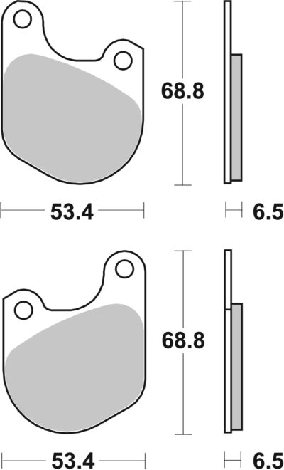 PLAQUETTES DE FREIN 537H.HF Harley Davidson FX 1200 Super Glide - SBS