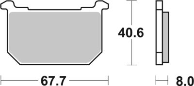 PLAQUETTES DE FREIN 539HF Kawasaki GPZ1100 B1 KZT10B - SBS