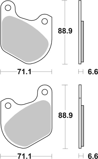 PLAQUETTES DE FREIN 543H.HF Harley Davidson FLH 1340 Electra Glide - SBS