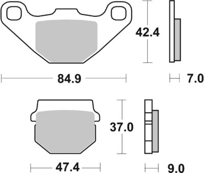 PLAQUETTES DE FREIN 544HF Aprilia RS4 125 - SBS