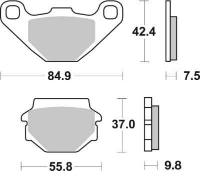 PLAQUETTES DE FREIN 546HF Kawasaki AR A1,A1A,A7,LC - SBS