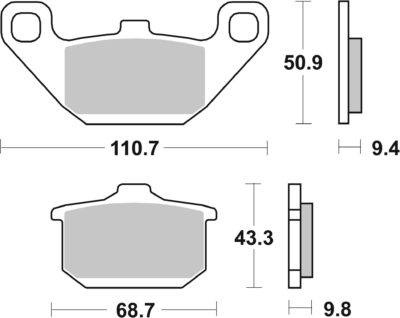 PLAQUETTES DE FREIN 557HF Harley Davidson FLH 1200 Touring - SBS