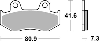 PLAQUETTES DE FREIN 558HF Honda CB250 RSC (cour.6 trous diam.8.5mm) F - SBS