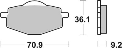 PLAQUETTES DE FREIN 575SI Yamaha IT 200 S - SBS