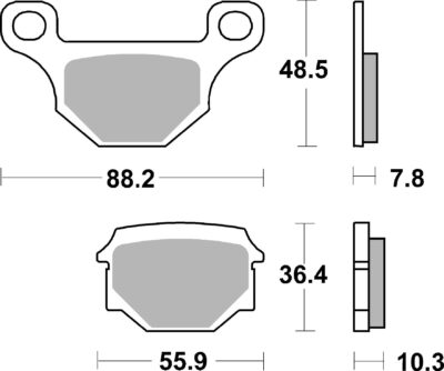 PLAQUETTES DE FREIN 585HF Derbi Mulhacen 125 MS1A1A - SBS