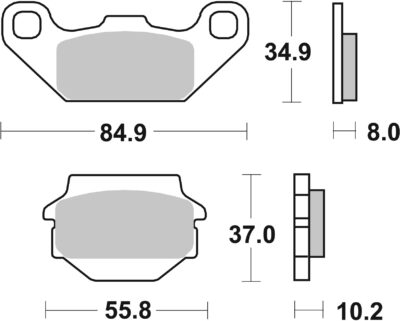 PLAQUETTES DE FREIN 591SI Kawasaki KEF300 Lakota A2 - SBS