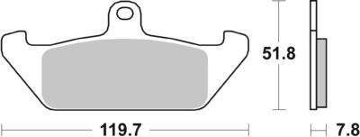 PLAQUETTES DE FREIN 594HF Aprilia ETX350 Tuareg Wind - SBS