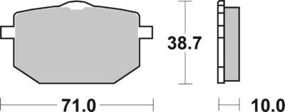 PLAQUETTES DE FREIN 596HF Moto Guzzi NTX750 LX - SBS