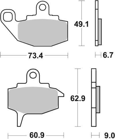 PLAQUETTES DE FREIN 602HF Kawasaki KLR500 - SBS