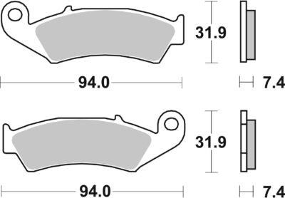 PLAQUETTES DE FREIN 603HF Honda CRM75 L - SBS