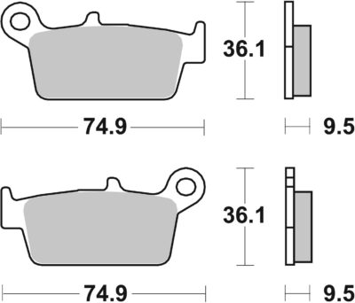 PLAQUETTES DE FREIN 604CS Gas Gas EC125 EC - SBS