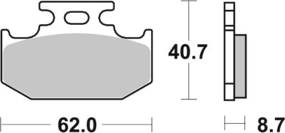 PLAQUETTES DE FREIN 632HF Kawasaki KLX250 R D1 LX250E - SBS