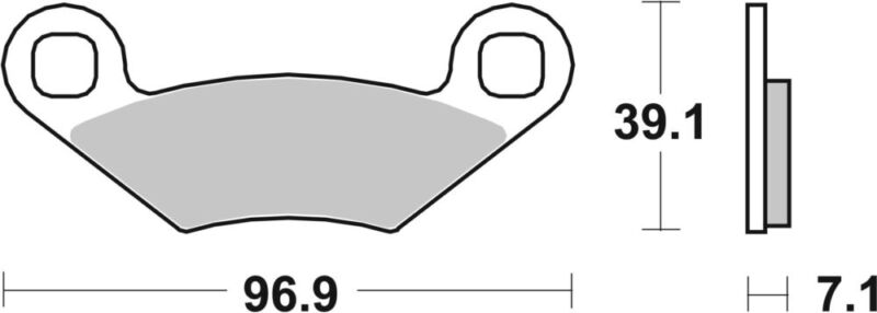 PLAQUETTES DE FREIN 642ATS Polaris Outlaw 450 MXR /S - SBS