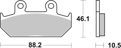 PLAQUETTES DE FREIN 647HF Cagiva Canyon 500 M100AA - SBS