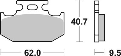 PLAQUETTES DE FREIN 648RSI Suzuki DR-Z 250 K1 - SBS