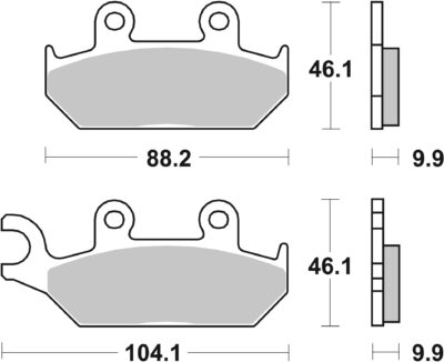 PLAQUETTES DE FREIN 650HF Yamaha XT600 E 3TB - SBS