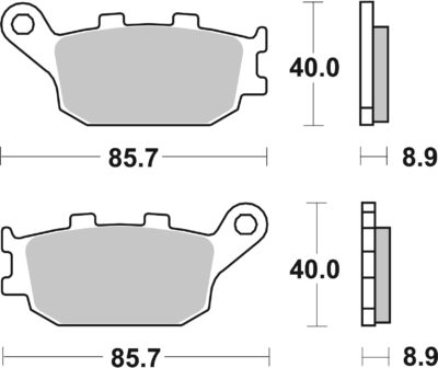 PLAQUETTES DE FREIN 657HF Honda CB1000 F Big One P SC30 - SBS