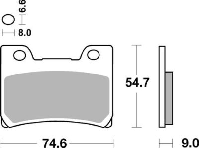 PLAQUETTES DE FREIN 665 RS Yamaha FZR1000 Exup 530 3LE - SBS