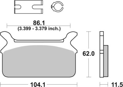 PLAQUETTES DE FREIN 668H.HF Harley Davidson FLHR 1340 Road King - SBS