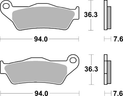 PLAQUETTES DE FREIN 671HF Aprilia MX125 Supermotard TZ - SBS