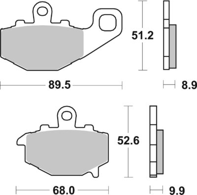 PLAQUETTES DE FREIN 687RQ Kawasaki ER-6F ABS - SBS