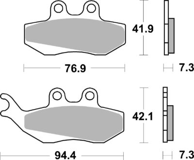 PLAQUETTES DE FREIN 689HF Aprilia Pegaso 125 - SBS