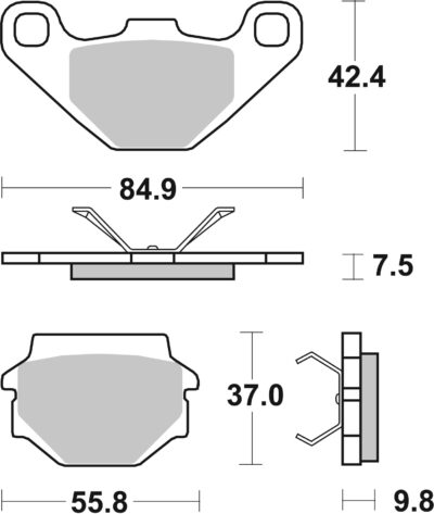 PLAQUETTES DE FREIN 692 SI Husqvarna CR125 1AE - SBS