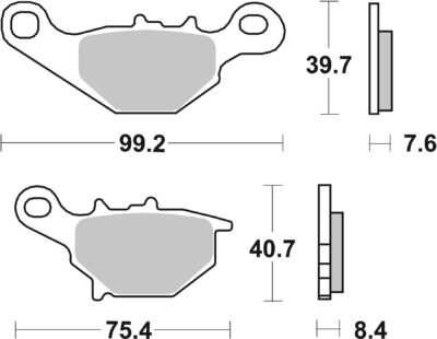 PLAQUETTES DE FREIN 702RSI Suzuki RM80 (17''/14'') K1 RD15C - SBS