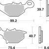 PLAQUETTES DE FREIN 702SI Suzuki DR-Z 125 /L - SBS