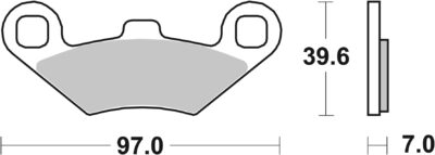 PLAQUETTES DE FREIN 716ATS Polaris 2x4 250 - SBS