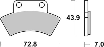 PLAQUETTES DE FREIN 717 ATS Polaris 2x4 250 - SBS