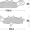 PLAQUETTES DE FREIN 726 SI Kawasaki KX80 (17''/14'') - SBS