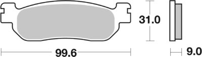 PLAQUETTES DE FREIN 728 HF Yamaha TW125 5EK DE01 - SBS